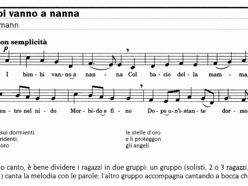 I BIMBI VANNO A NANNA Schumann Sheet music