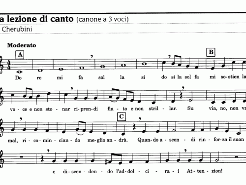 LA LEZIONE DI CANTO Sheet music