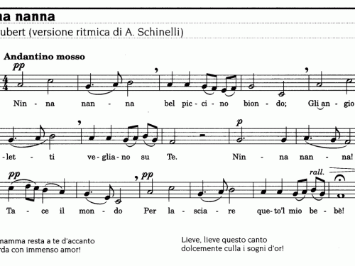 LULLABY Schubert Sheet music