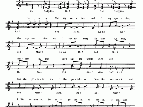 LET’S CALL THE WHOLE THING OFF Sheet music