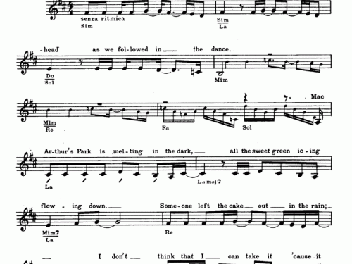 MAC ARTHUR PARK Donna Summer Sheet music – Guitar chords – Lyrics