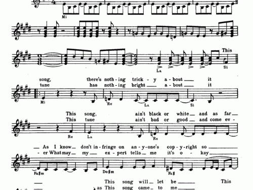 THIS SONG George Harrison Sheet music – Guitar chords – Lyrics