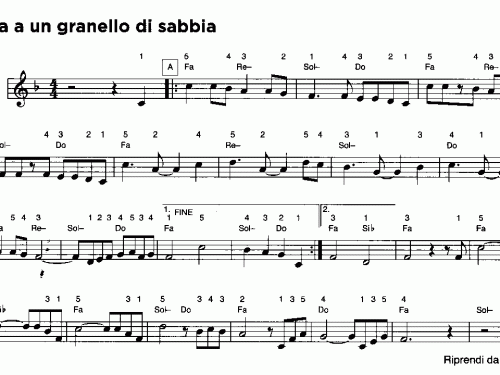 LEGATA A UN GRANELLO DI SABBIA Sheet music