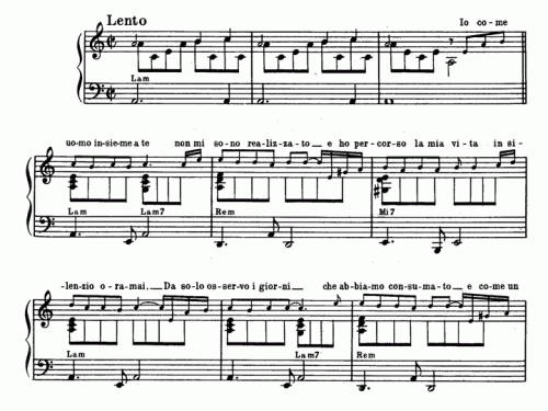 FRAMMENTI Cristiano Malgioglio Piano Sheet music