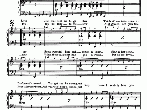LOVE WILL KEEP US TOGETHER Piano Sheet music