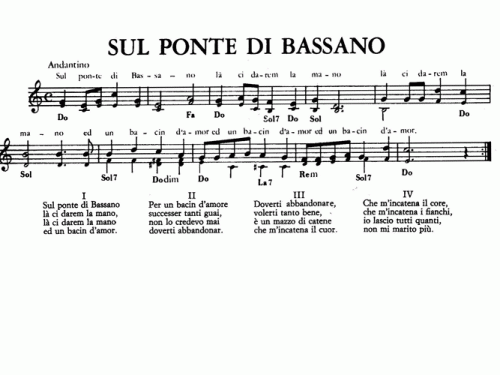 SUL PONTE DI BASSANO Sheet music