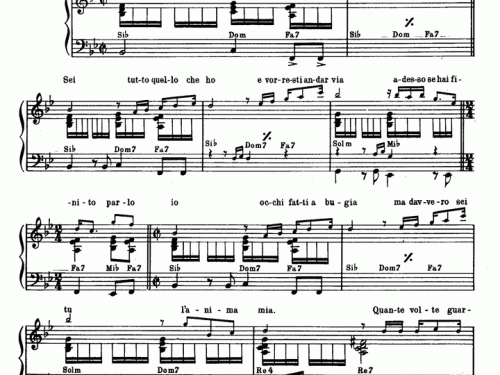 CUORE DI VETRO Camaleonti Piano Sheet music