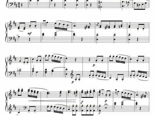 LITTLE PIECE n. 1 Haydn Piano Sheet music