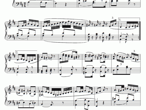 LITTLE PIECE n. 2 Haydn Piano Sheet music