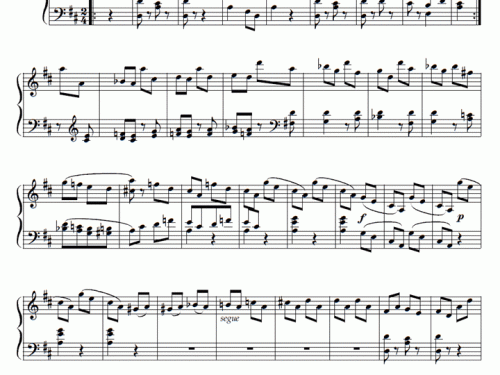 LITTLE PIECE n. 3 Haydn Piano Sheet music