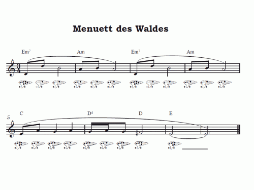 MENUETT DES WALDES Sheet music