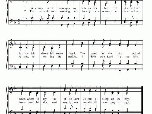 AWAY IN A MANGER Choral Sheet music