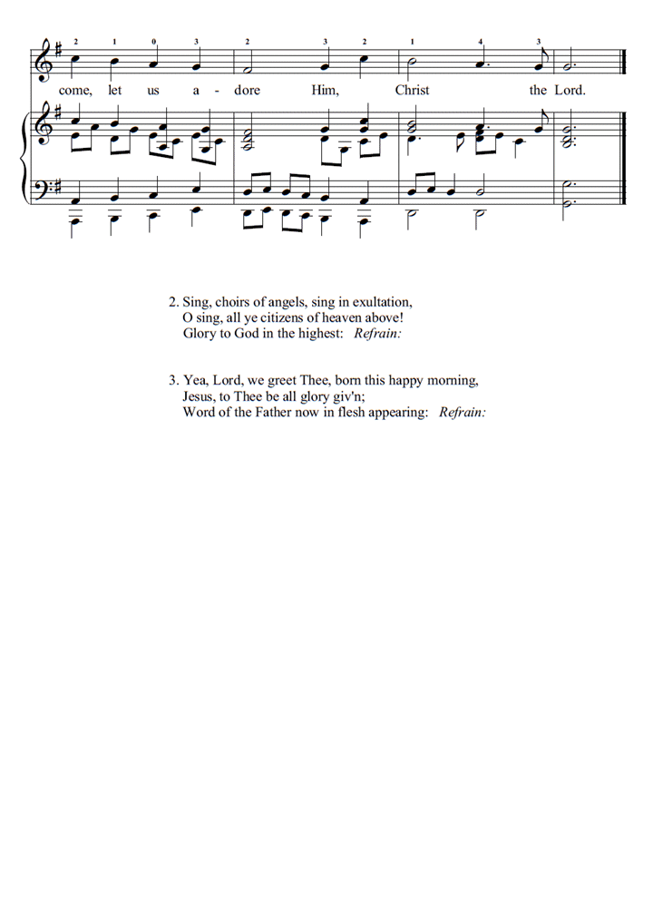 O COME ALL YE FAITHFUL Piano Sheet music - Guitar chords | Easy Sheet Music