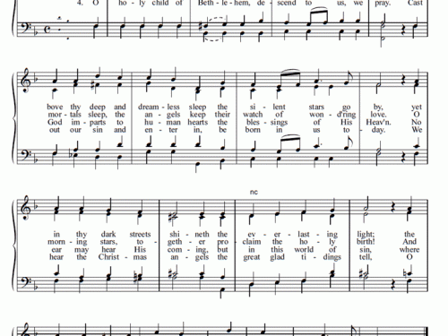 O LITTLE TOWN OF BETHLEHEM Choral Sheet music