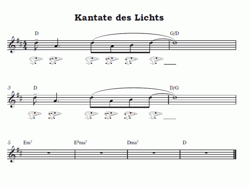 KANTATE DES LICHTS Sheet music