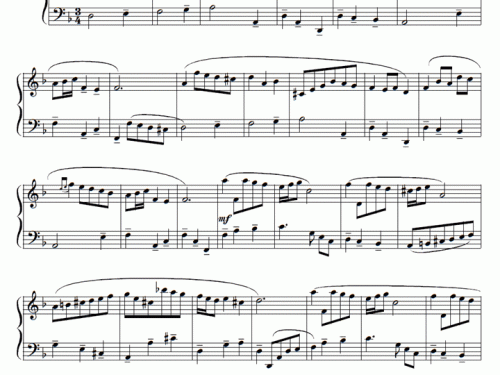 MINUET n. 2 Bach Piano Sheet music