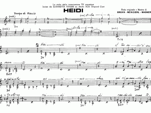 HEIDI Elisabetta Viviani Sheet music