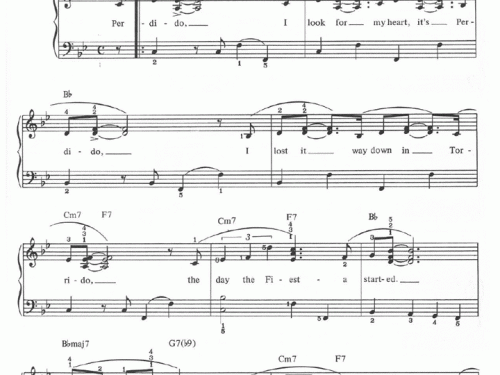 PERDIDO Duke Ellington Piano Sheet music – Guitar chords
