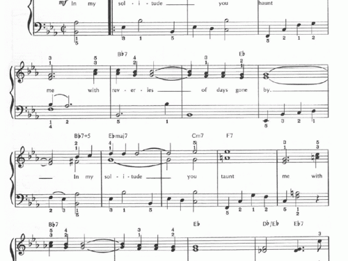 SOLITUDE Duke Ellington Piano Sheet music