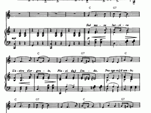 SANTA LUCIA Enrico Caruso Piano Sheet music