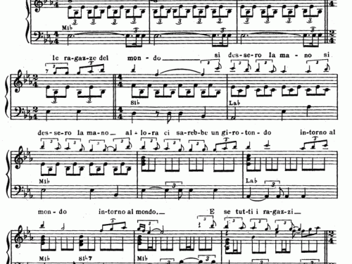 GIROTONDO INTORNO AL MONDO Piano Sheet music