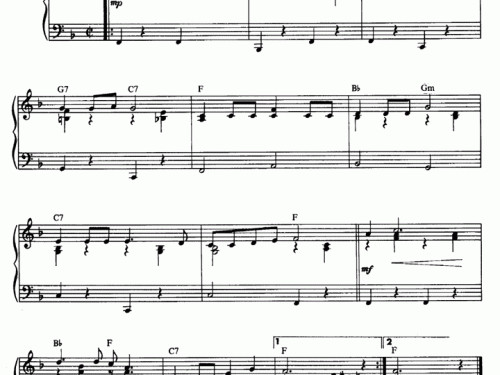 THE BALLAD OF DAVY CROCKETT Piano Sheet music