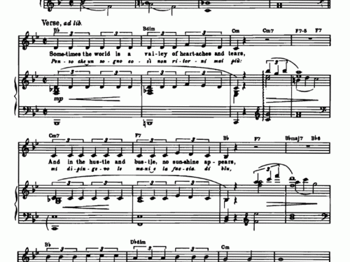 NEL BLU DIPINTO DI BLU (Volare) Domenico Modugno Piano Sheet music