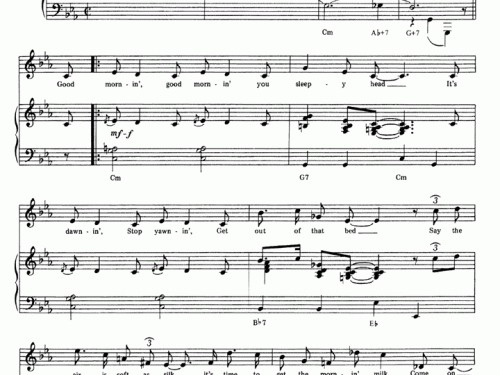 Glenn Miller SUNRISE SERENADE Piano Sheet music