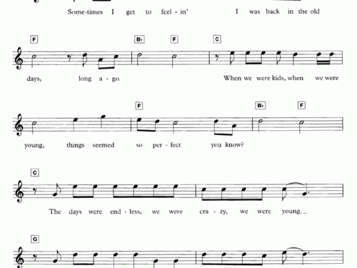 THESE ARE THE DAYS OF OUR LIVES Sheet music