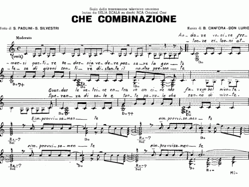 Delia Scala CHE COMBINAZIONE Sheet music
