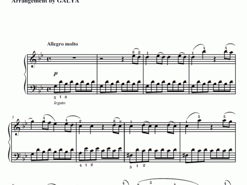 SYMPHONY N. 40 Easy Piano Sheet music