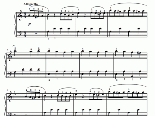 TURKISH MARCH Mozart Easy Piano Sheet music