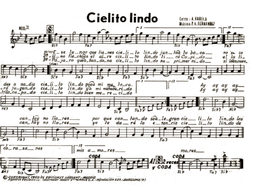 Carlos Rivera CIELITO LINDO Sheet music