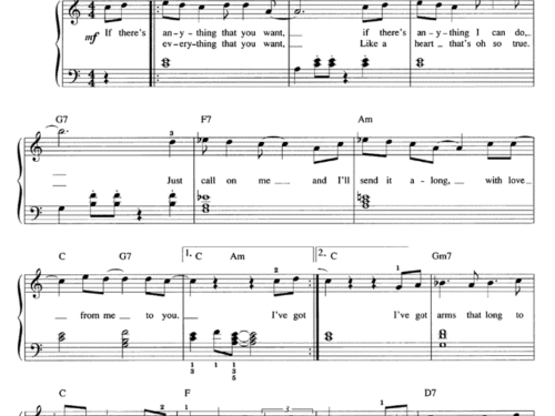 FROM ME TO YOU Easy Piano Sheet music