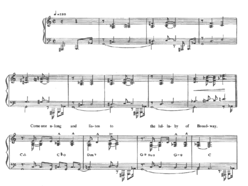 LULLABY OF BROADWAY Piano Sheet music