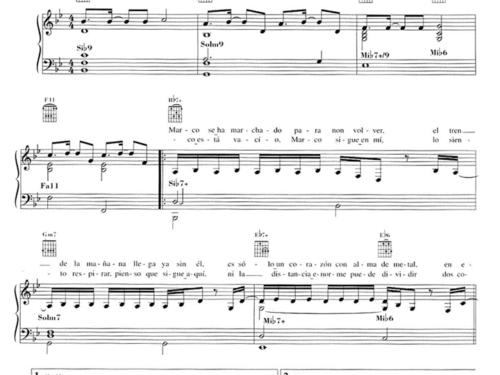 Laura Pausini LA SOLITUDINE Piano Sheet music