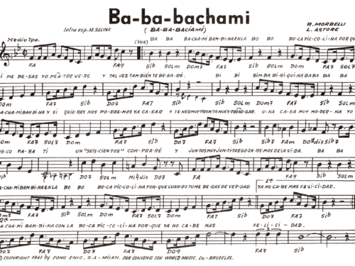 Quartetto Cetra BA BA BACIAMI PICCINA Sheet music
