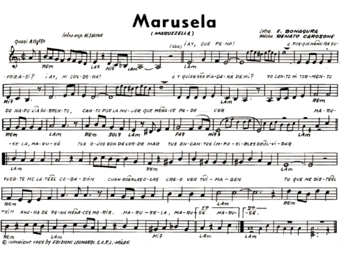 Renato Carosone MARUZZELLA Sheet music