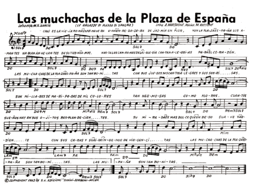 Roberto Carlos LAS MUCHACHAS DE LA PLAZA ESPANA Sheet music