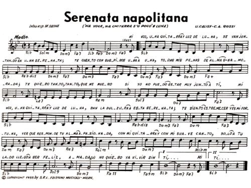 Roberto Murolo SERENATA NAPULITANA Sheet music