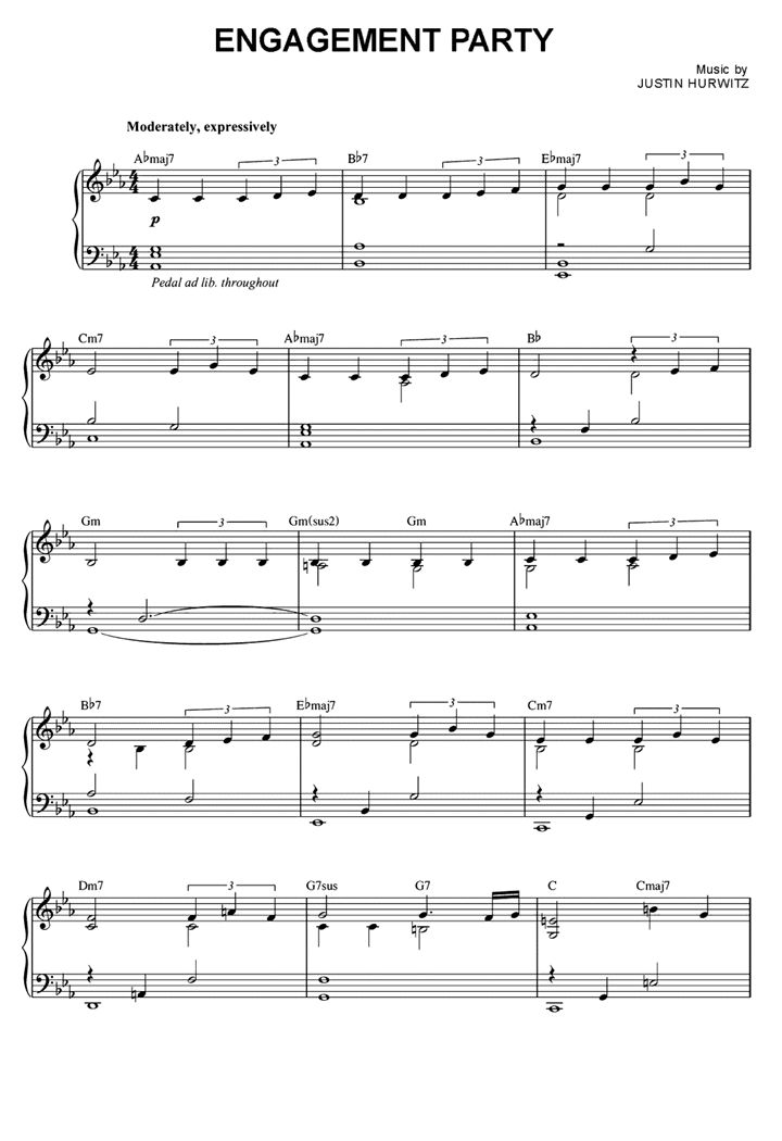 Artístico Ups Picante ENGAGEMENT PARTY Piano Sheet music | Easy Sheet Music