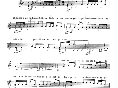 Francesco De Gregori SANTA LUCIA Sheet music