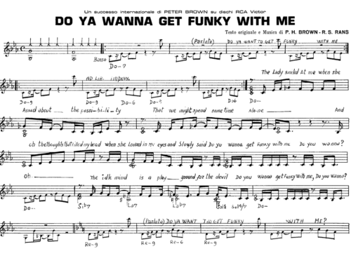 Peter Brown DO YOU WANNA GET FUNKY WITH ME Sheet music