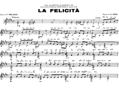 Schola Cantorum LA FELICITÀ Sheet music