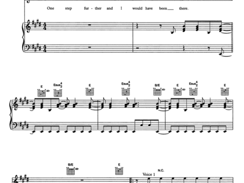 ONE STEP FURTHER Piano Sheet music