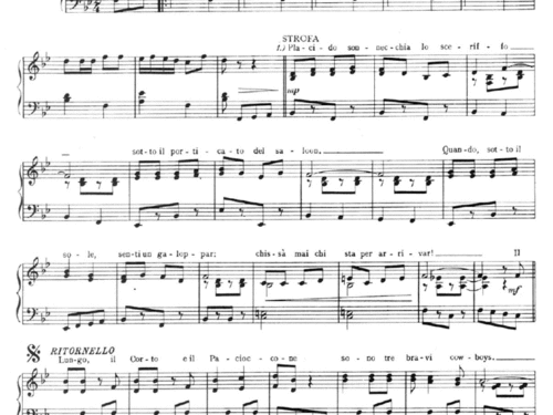 IL LUNGO IL CORTO E IL PACIOCCONE Piano Sheet music