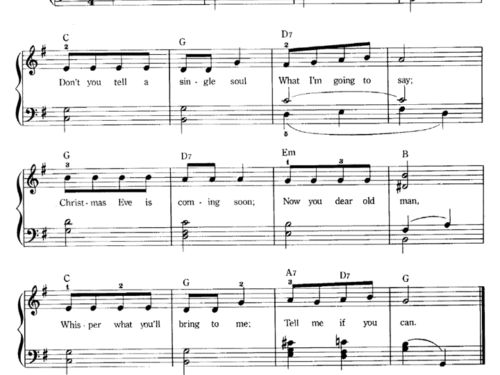 JOLLY OLD SAINT NICHOLAS Easy Piano Sheet music