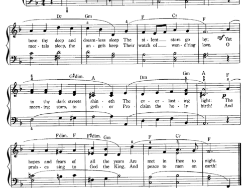 OH LITTLE TOWN OF BETHLEHEM Easy Piano Sheet music