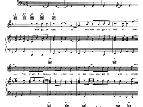 MAKING YOUR MIND UP Piano Sheet music