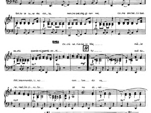 OCCHI NERI E CIELO BLU Piano Sheet music